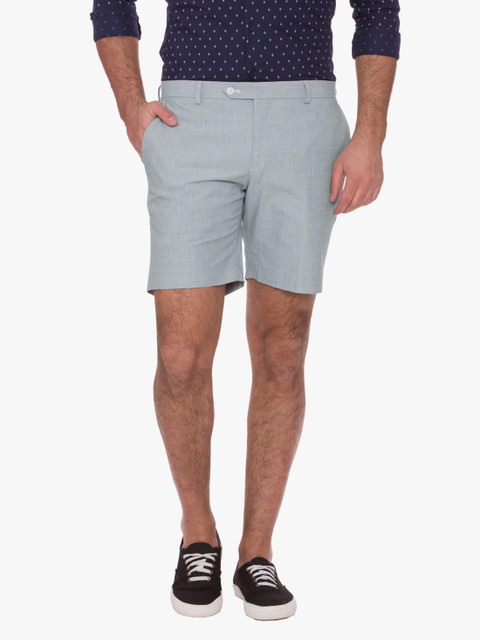 

SUITLTD Men Grey Solid Slim Fit Chino Shorts