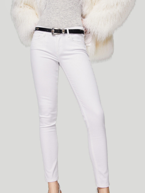 

MANGO Women White Jegging Fit Mid-Rise Clean Look Stretchable Jeans