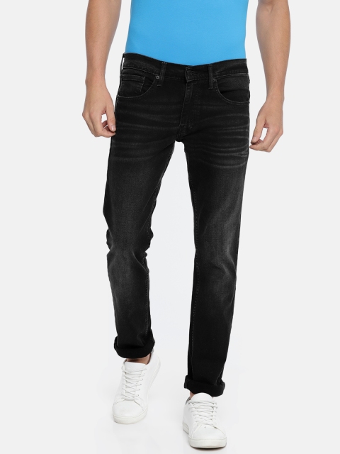 

Levis Men Black Skinny Fit Mid-Rise Clean Look Stretchable 65504 Red Tab Jeans