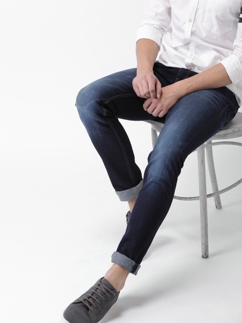 

Mast & Harbour Men Blue Skinny Fit Mid-Rise Clean Look Stretchable Jeans