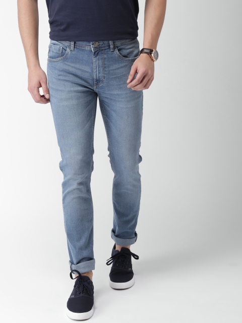 

Mast & Harbour Men Blue Skinny Fit Mid-Rise Clean Look Stretchable Jeans