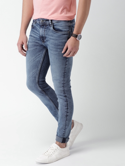 

Mast & Harbour Men Blue Skinny Fit Mid-Rise Clean Look Stretchable Jeans
