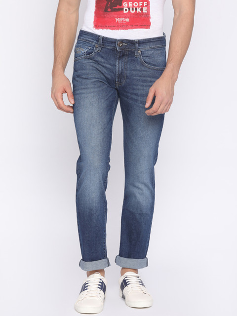 

Pepe Jeans Men Blue Slim Fit Low-Rise Clean Look Stretchable Jeans