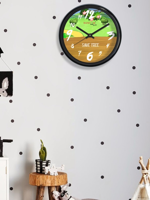 

RANDOM Green Round Printed 30.4 cm Analogue Wall Clock