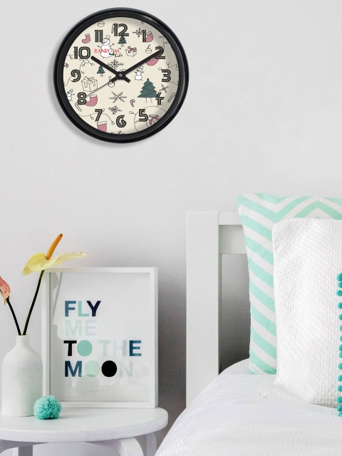 

RANDOM Beige Round Printed 30.4 cm Analogue Wall Clock