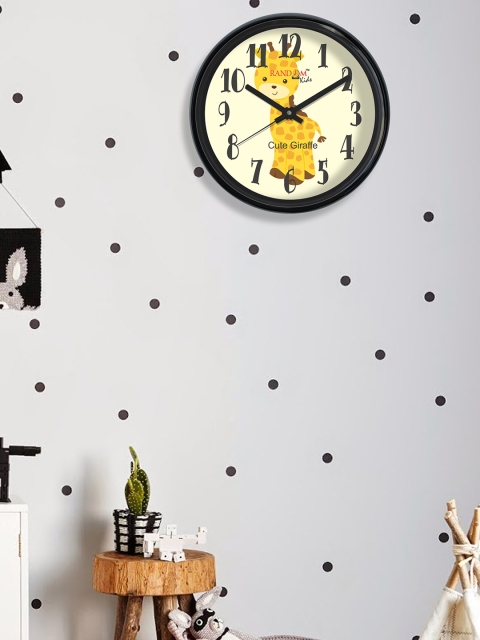 

RANDOM Yellow Round Printed 30.4 cm Analogue Wall Clock