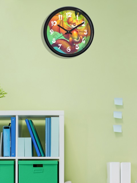 

RANDOM Multicoloured Round Printed 30.4 cm Analogue Wall Clock, Multi