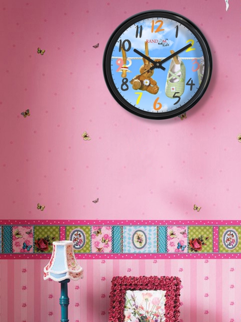 

RANDOM Blue Round 30.4 cm Printed Analogue Wall Clock