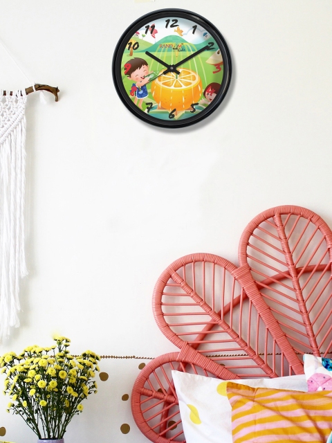 

RANDOM Multicoloured Round Printed 30.4 cm Analogue Wall Clock, Multi
