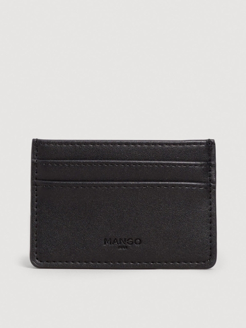 

MANGO MAN Black Solid Card Holder