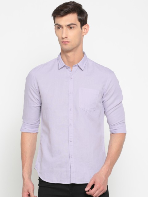 

Numero Uno Men Lavender Slim Fit Solid Casual Shirt