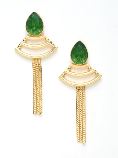 

DIVA WALK Gold-Toned Contemporary Drop Earrings