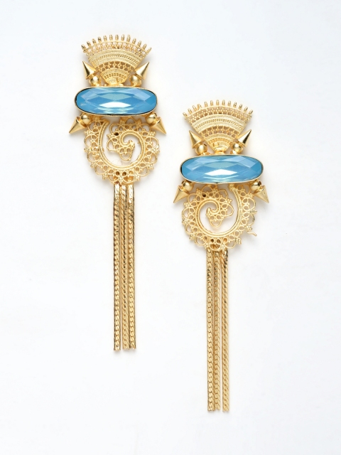 

DIVA WALK Gold-Toned Contemporary Drop Earrings