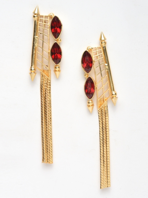 

DIVA WALK Gold-Toned Contemporary Drop Earrings