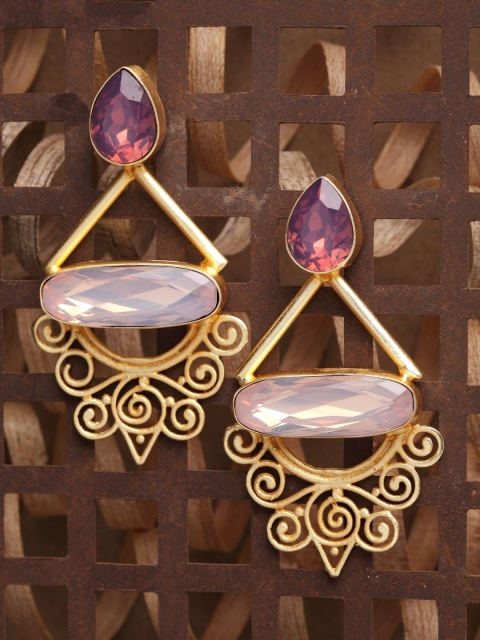 

DIVA WALK Gold-Toned Contemporary Drop Earrings