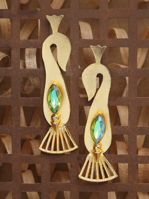 

DIVA WALK Gold-Toned Contemporary Drop Earrings