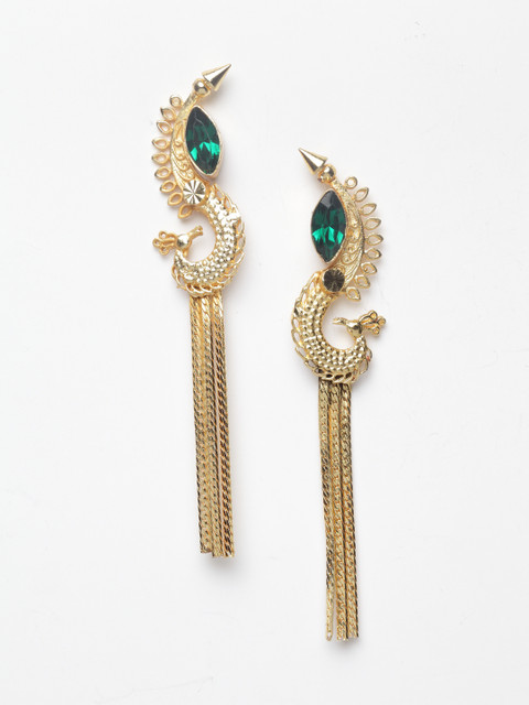 

DIVA WALK Gold-Toned Contemporary Drop Earrings