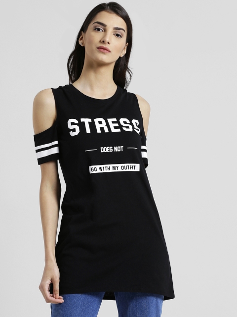 

Zink London Women Black Printed Tank Top