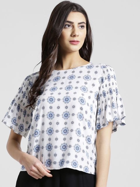 

Zink London Women White Printed Top