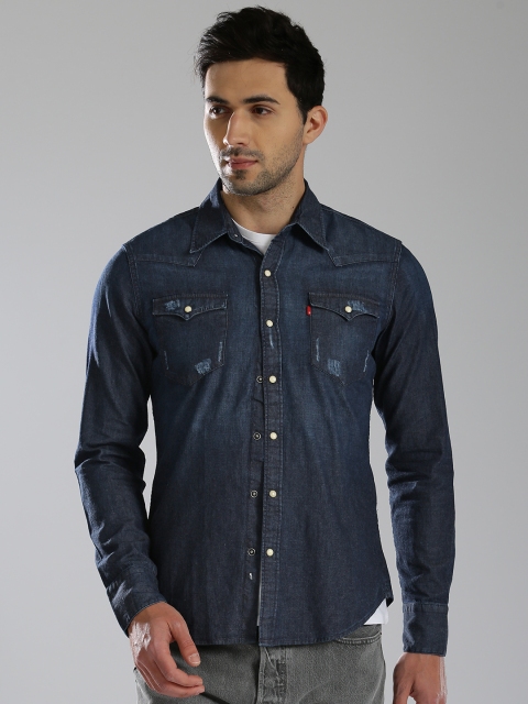 

Levis Men Blue Slim Fit Faded Denim Casual Shirt