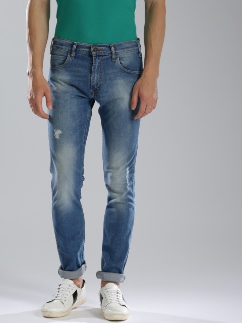 

Levis Men Blue Skinny Fit Low-Rise Mildly Distressed Stretchable Jeans