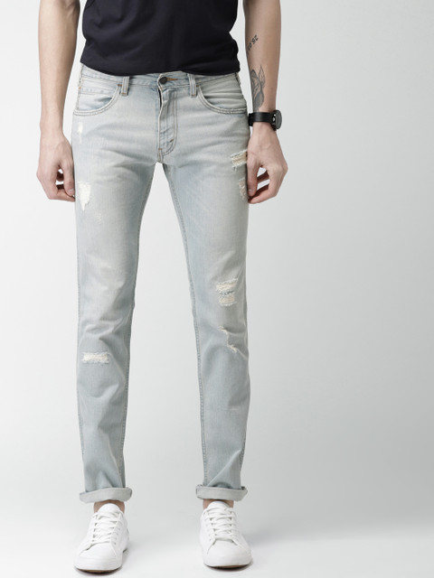 

Levis Men Blue Slim Straight Fit Mid-Rise Mildly Distressed Jeans 513