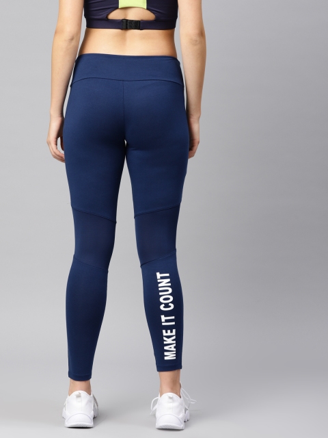 

HRX Active by Hrithik Roshan Women Blue Active Solid RAPID-DRY Tights