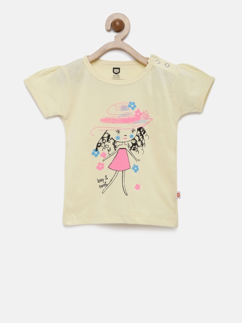 

Baby League Girls Yellow Printed Top