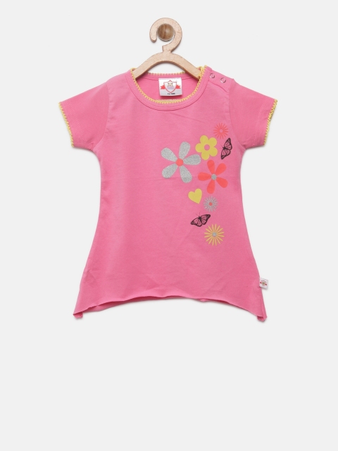 

Baby League Girls Pink Quirky Print A-Line Top