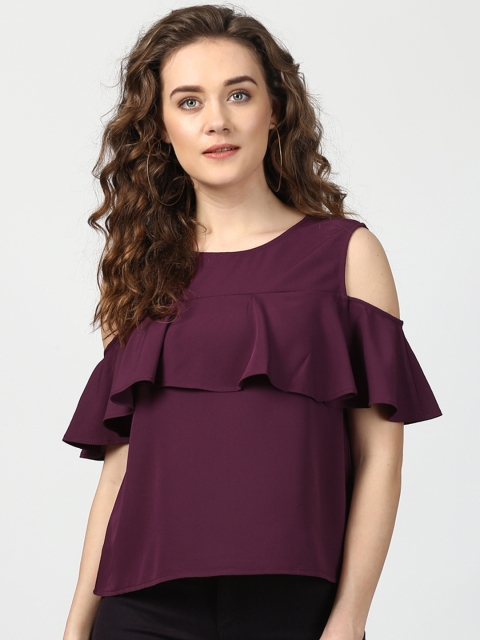 

Harpa Women Burgundy Solid Top