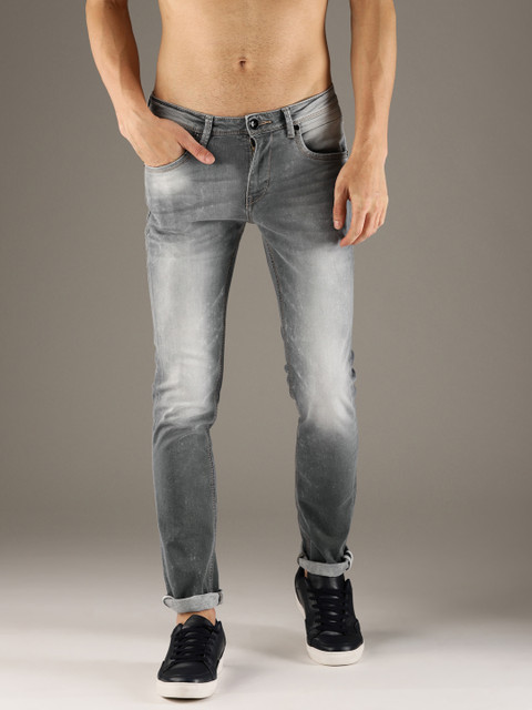 

Flying Machine Men Grey Jackson Fit Low-Rise Clean Look Stretchable Jeans