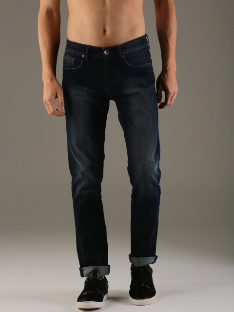 

Flying Machine Men Blue Slim Fit High-Rise Clean Look Stretchable Jeans