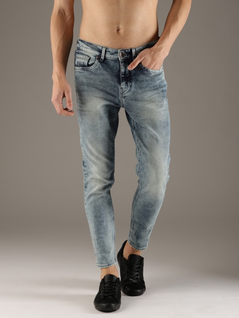 

Flying Machine Men Blue MJ Mankle Relaxed Fit Clean Look Stretchable Cropped Jeans