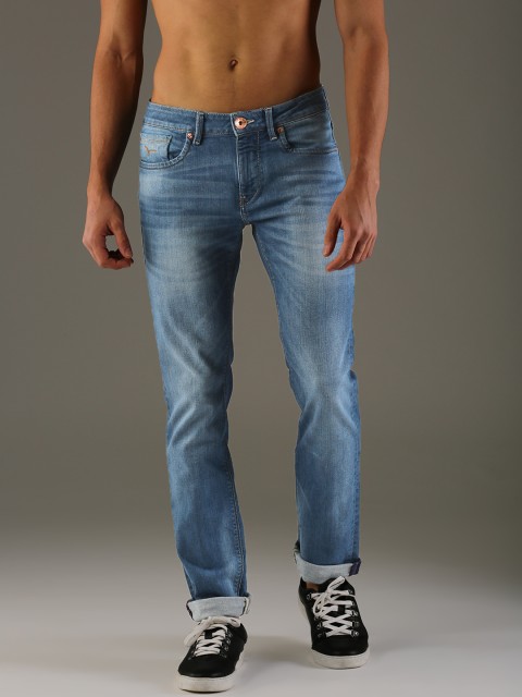 

Flying Machine Men Blue Slim Fit Mid-Rise Clean Look Stretchable Jeans