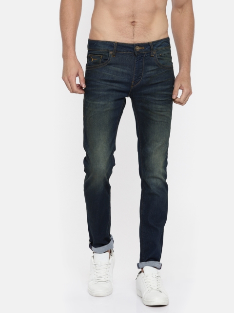 

Flying Machine Men Blue Tapered Fit High-Rise Clean Look Stretchable Jeans