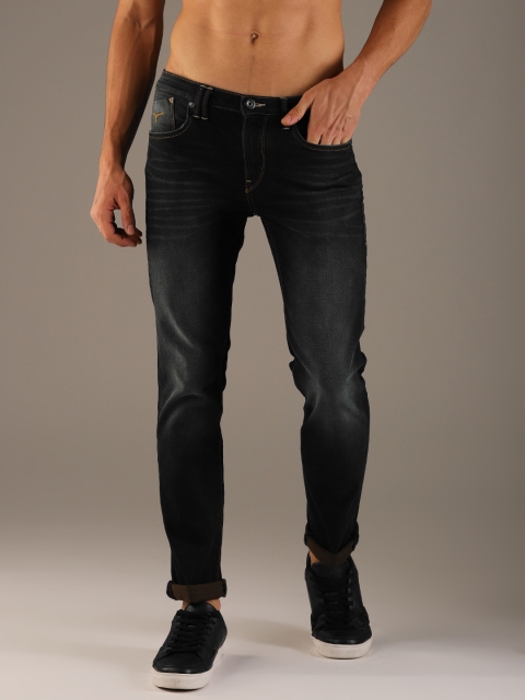 

Flying Machine Men Blue Michael Slim Tapered Fit High-Rise Clean Look Stretchable Jeans