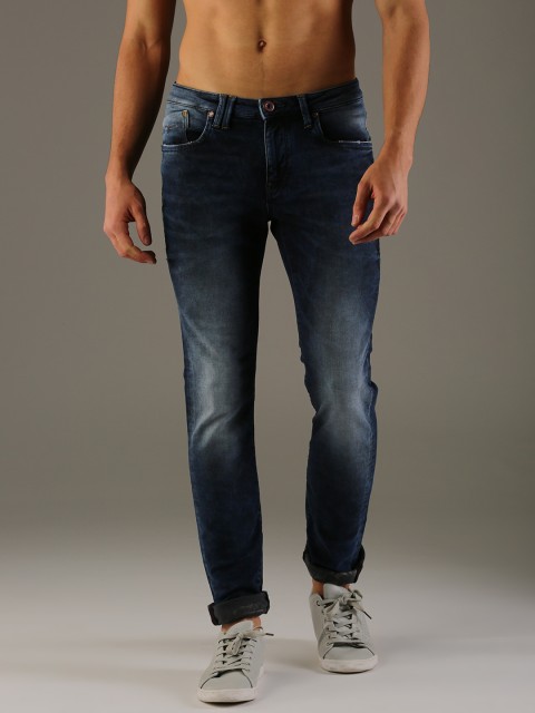 

Flying Machine Men Blue Slim Fit High-Rise Clean Look Stretchable Jeans