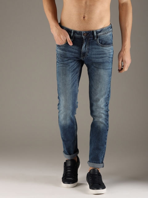 

Flying Machine Men Blue Jackson Skinny Fit Mid-Rise Clean Look Stretchable Jeans