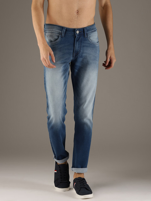 

Flying Machine Men Blue Michael Fit Mid-Rise Clean Look Stretchable Jeans