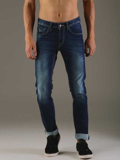 

Flying Machine Men Blue Skinny Fit Mid-Rise Clean Look Jeans