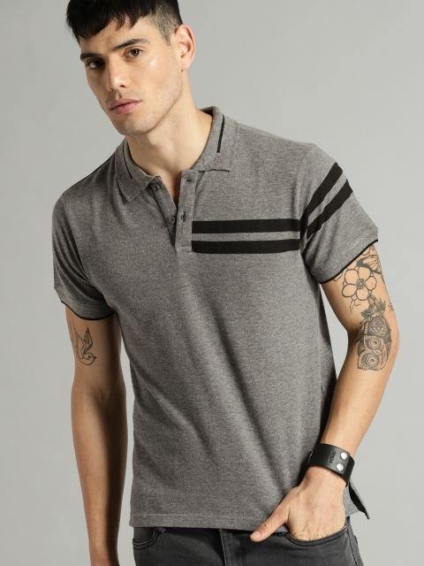 

Roadster Men Green Solid Polo Collar T-shirt