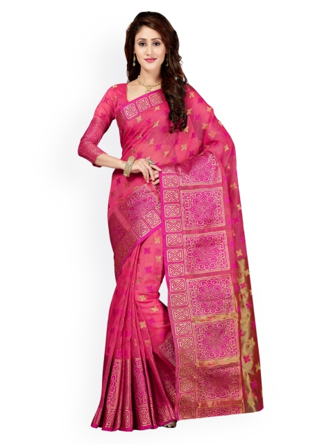 

Saree Swarg Pink Supernet Woven Design Kota Saree