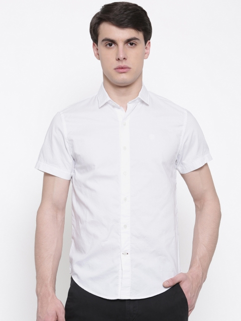 

Timberland Men White Slim Fit Solid Casual Shirt