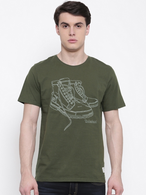 

Timberland Men Olive Green Solid T-shirt