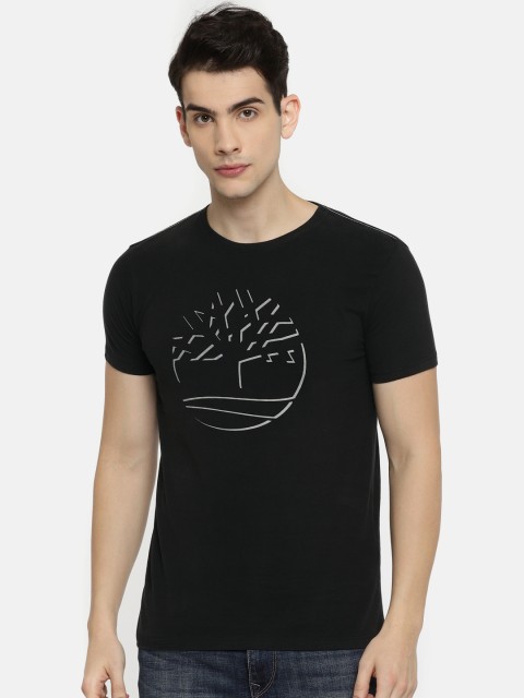 

Timberland Men Black Printed Round Neck T-shirt