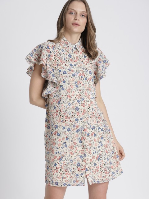 

Chemistry Women Off-White Printed Shirt Dress