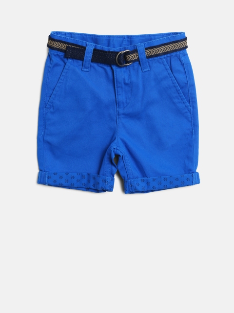 

United Colors of Benetton Boys Blue Solid Shorts