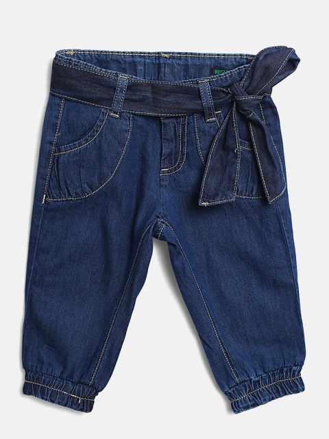 

United Colors of Benetton Girls Navy Blue Chambray Joggers