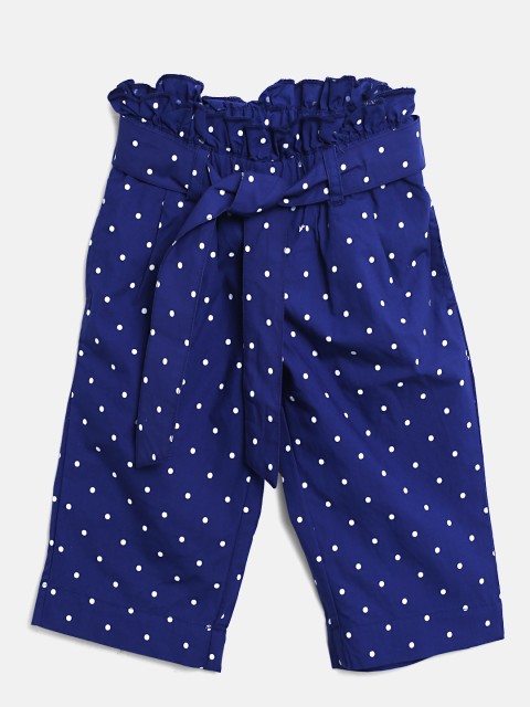 

United Colors of Benetton Girls Navy Blue Polka Dot Print Trousers