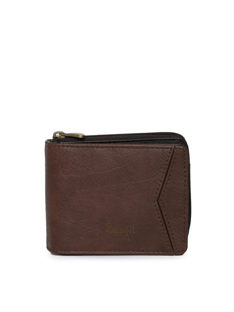 

Baggit Men Brown Solid Two Fold Wallet